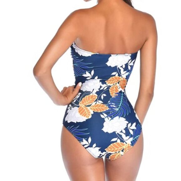 Swim Suit - Women’s - Tropical Floral Print - Tummy Control - One-Piece - NWT - Picture 3 of 9